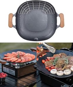 Barbecue Supplies,Outdoor Cooking Pans Roastig Grilling Plate Cooking Tool Camping Equipment Stovetop Bakings Tray for Adventurers 2