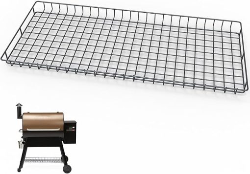 Upgrade Pellet Grill Storage Shelf for Traeger Pro Series 780 or Ironwood 885 Pellet Grill, Durable Power Coated Metal Bottom Shelf for Traeger Pellet Grill Accessories to Added Storage Space