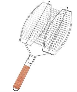 Barbecue Grilling Basket,Grilled Fish Clip Stainless Steel Barbecue Tool Barbecue Accessories