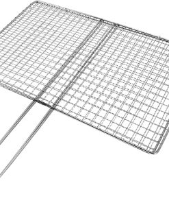 BESTonZON Clip Style Grill Baskets Stainless Steel Mesh Fish Grill Rack Outdoor Bbq Accessory