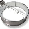onlyfire Multi-Purpose Stainless Steel Rotisserie Ring and Pizza Combo Kit for Weber Traveler Portable Gas Grill 3