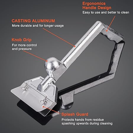 DELFINA Grill Scraper W/ 5 Blades, Heavy Duty Rust Flat Top Grill Accessories with Blade Replacements, Commercial Griddle Scraper Barbecue Grill Cleaning Tool for Restaurants, Bars, Diners 2 DELFINA Grill Scraper W/ 5 Blades, Heavy Duty Rust Flat Top Grill Accessories with Blade Replacements, Commercial Griddle Scraper Barbecue Grill Cleaning Tool for Restaurants, Bars, Diners - Image 2
