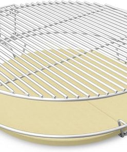 only fire BBQ Cooking Grate System Flexible Grilling Rack with Heat Deflector for Char-Griller AKORN Kamado Charcoal Grill & Smoker