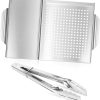 IMIKEYA Stainless Steel Grilling Plate Food Tongs BBQ Tray for Outdoor Cooking Serve Grilling Utensils Set
