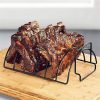 Barbecue Tool for Camping 2 Pcs Bbq Net Clamp Wooden Handle Grilled Fish Barbecue Clip Grill Handle for Outdoor Cooking 3