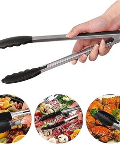 BBQ Tongs, BBQ Gadgets Non-Slip Food Tong Kitchen Tongs Utensil Cooking Tong Clip Clamp BBQ Salad Tools Grill Kitchen Accessories(5) 2