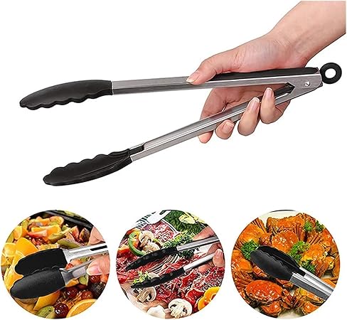 BBQ Tongs, BBQ Gadgets Non-Slip Food Tong Kitchen Tongs Utensil Cooking Tong Clip Clamp BBQ Salad Tools Grill Kitchen Accessories(5) 2 BBQ Tongs, BBQ Gadgets Non-Slip Food Tong Kitchen Tongs Utensil Cooking Tong Clip Clamp BBQ Salad Tools Grill Kitchen Accessories(5) - Image 2