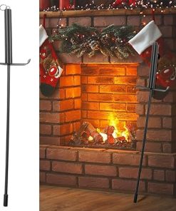 BBQ Accessories Fireplace Poker Tool Fireplace Tongs Campfire Poker Stick Portable Fire Pit Tools for Outdoor Camping Indoor for Picnics and Camping Gifts for Dad Gifts 2