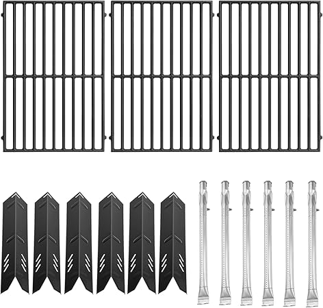DGB610SSP Grill Parts Kit for Dyna Glo DGF600SSP 6 Burner Gas Grills, Cast Iron Grates, Heat Plate Shield Flame Tamer Burner Tube Replacement for Dyna Glo 70-01-296 70-01-608 70-01-179 70-01-282 DGB610SSP Grill Parts Kit for Dyna Glo DGF600SSP 6 Burner Gas Grills, Cast Iron Grates, Heat Plate Shield Flame Tamer Burner Tube Replacement for Dyna Glo 70-01-296 70-01-608 70-01-179 70-01-282
