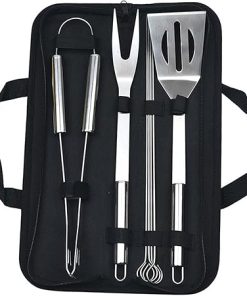 8pcs Grill Accessories BBQ Tools, Stainless Steel Grilling Tools, BBQ Accessories Tool Set with Storage Bag, Camping Outdoor Cooking Tool Set for Travel
