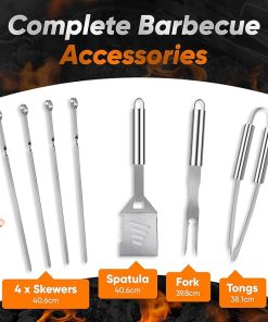 20 Piece Heavy Duty BBQ Grill Tools Set – Extra Thick Stainless Steel Spatula, Fork & Tongs. Complete Barbecue Accessories Kit in Aluminum Storage Case 2