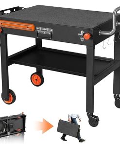 Blackstone Griddle Stand, Portable Outdoor Grill Table, Griddle Stand with Wheels for 22 Inch or 17 Inch Griddle, Camping Folding Grill Table for Ninja Grill and Weber，Blackstone Table