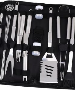 Outdoor Barbecue Tools Grilling Set BBQ Utensils Kit Stainless Steel Grill Kit for Outdoor Grill Includes Fork Cutter Brush Shovel