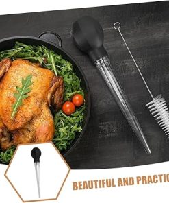 Balacoo 5pcs Cooking Turkey Baster Injector Set Sauce Injector for Turkey Flavor Tool Silicone Sauce Tube BBQ Accessory 2