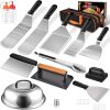 Blackstone 27Pcs Pro Griddle Accessories Set, Grill Tools for Blackstone with XL Spatulas, Scrapers, Bacon Press, Basting Dome, Spice Jars – Flat Top BBQ Kit with Storage Case 3