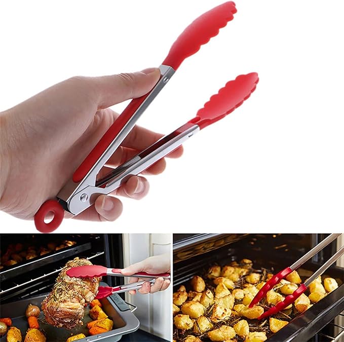 Bag Clips for Food Non-Slip Silicone Bread Salad Tong Tongs Heat-Resistant Food Tong Creative Serving Tong Kitchen Tools BBQ Tools Accessories 2 Bag Clips for Food Non-Slip Silicone Bread Salad Tong Tongs Heat-Resistant Food Tong Creative Serving Tong Kitchen Tools BBQ Tools Accessories - Image 2