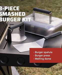 Camp Chef Smashed Burger Kit – Flat-Top Griddle Accessories Include Grill Spatula, Burger Press & Melting Dome 2