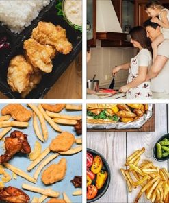 1pc air Fryer Basket Fry Basket air Fryer Accessories air Fryer Stainless Steel Basket Oil Baking Basket air Fittings Air Fry Accessory Food Basket Fries to Rotate Carbon steel/886 2