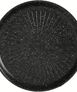 BBQ Cast Iron Roasting Pan Large Oval Non-Stick Grill Plate Multi-Functional Mafan Stone Barbecue Tray Roasting with BBQ Steak Accessories(12.6inch Large Patte)