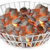KAMaster 304 Stainless Steel Hinged Cooking Grate for 22 in Weber Charcoal Grills 21.5 in Round Hinged Cooking Grid Grill Accessory Replaces for Weber Original Kettle Series 3