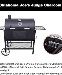 Charcoal Grill Smoker Box for Oklahoma Joe’s 3697490W01 Charcoal Grill Smoker Box Replacement Parts Charcoal Basket for Oklahoma Joe’s Judge Charcoal Grill, Char-Griller 50/50 Accessories 2