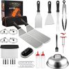 Griddle Accessories Kit, 29PCS Flat Top Grill Accessories for Blackstone and Camp Chef, Griddle Accessories with Spatula, Basting Cover, Egg Rings for Outdoor BBQ, Camping, Teppanyaki