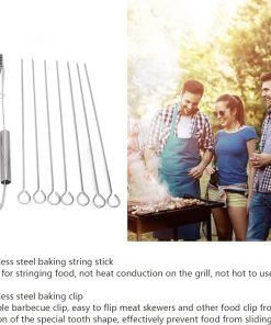 20pcs Grilling Accessories Stainless Steel BBQ Tool Set Outdoor Portable Grilling Tools Set for Family Outdoor Activities 2