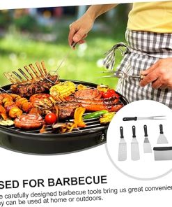 SECFOU 6pc Stainless Steel BBQ Tools Kit Grill Accessory Set for Outdoor Grilling Supplies 2
