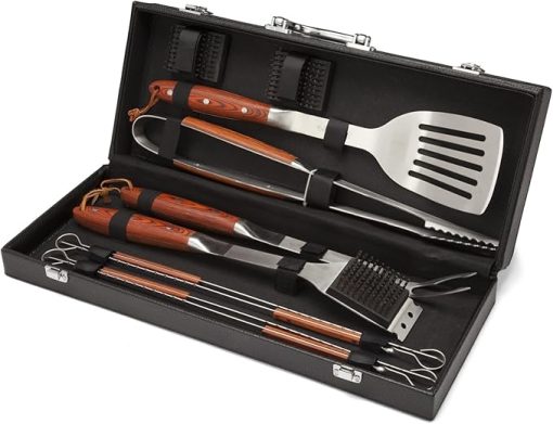 Cuisinart CGS-2010 Premium Grilling Set (10-Piece) and Cuisinart CGPR-221 Cast Iron Grill Press (Wood Handle), Weighs 2.1-pounds - Image 2