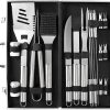 Griddle Caddy,Portable BBQ Accessories Organizer Side Seasoning Storage Rack Picnic Condiment Utensil Caddy for Outdoor Camping 4