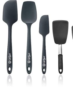 4 Piece Silicone Spatula Set (Gray) and Turner Set 2