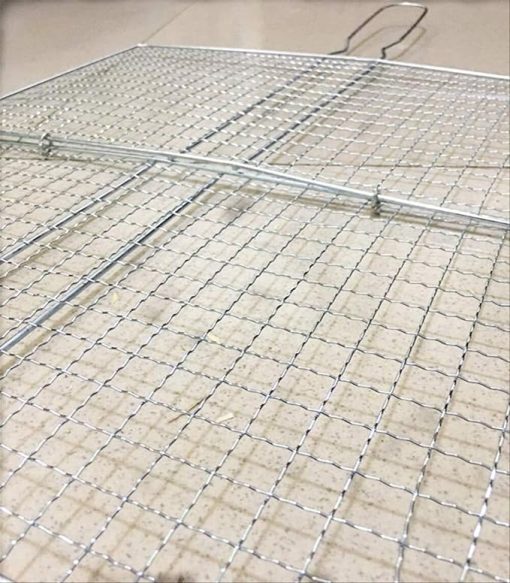 Grill basket,bbq grill rack, Barbecue mesh Clip,Grilled Fish Clip with Handle Bar Bar Net Clip Stainless Steel Barbecue Accessories Barbecue Tool - Image 2