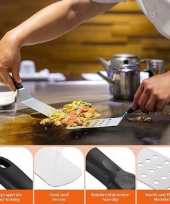 Griddle Accessories Kit,35 PCS BBQ Accessories for Blackstone and Camp Chef,Stainless Steel Flat Top Grill Accessories with Carry Bag,Griddle Dome Spatula Set with Burger Press for Outdoor 2
