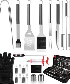 25pcs Griddle Accessories Kit, BBQ Flat Top Grill Accessories Set Outdoor Camping Heavy Duty Stainless Steel Spatulas Barbecue Tools Set Cooking Utensils Set 2