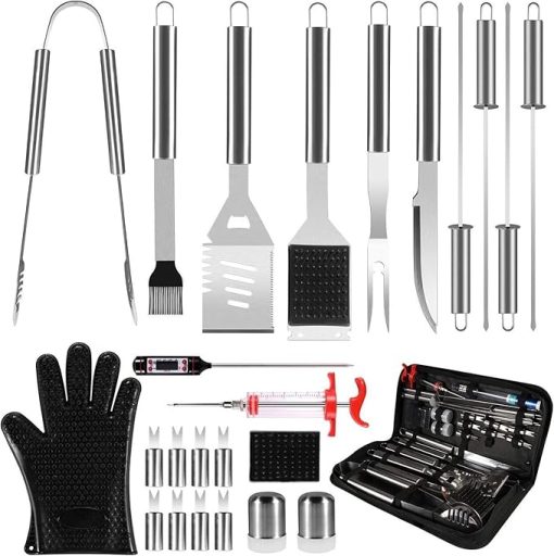 25pcs Griddle Accessories Kit, BBQ Flat Top Grill Accessories Set Outdoor Camping Heavy Duty Stainless Steel Spatulas Barbecue Tools Set Cooking Utensils Set - Image 2