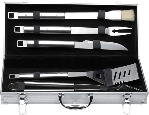 Berghoff 6 PIEZAS BBQ Set MALETIN 1108180 Stainless Steel