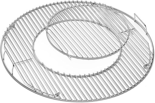 Grill Grate Replacement 8835 for Weber, Upgraded 22.5 Inch Charcoal Grills, Kettle, Performer, Master-Touch, Gourmet BBQ System Hinged Cooking Grate Grids 21.5" BBQ Cooking Grate for Weber