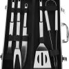 Rib Rack Non Stick Coated Chicken Steak Roasting Stand Barbecue Tool Beef Ribs Grill for Outdoor Cooking Camping Picnic Made of Food Grade Iron Material Size 11.5 x 19.5 x 35cm 4