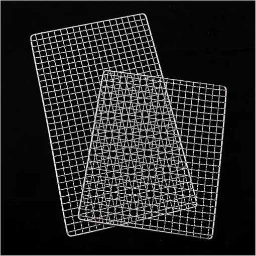 KeuLen Stainless Steel Wire Grill Rack,Grids Grates Stainless Steel BBQ Barbecue Grill Grilling Mesh Wire Net Outdoor Cooking Kitchen Accessories Tools BBQ Grill Skewer Rack, 37*16cm - Image 2