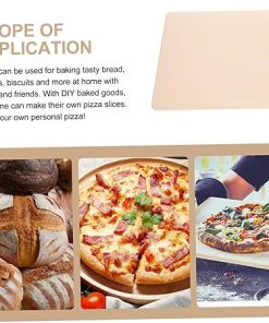 Pizza Bake Stone for Oven and Grill Heat Resistant Cordierite Baking Stone for Pizza Bread and More Kitchen Cooking Accessory 2