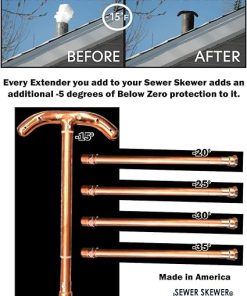 17 in. L Copper Sewer Vent Defroster Extender 2