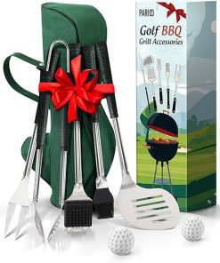 Gifts for Men Golf Grill Set - Stocking Stuffers for Adults Golf Accessories for Men BBQ Grilling Tools Unique Dad Gag Gifts Funny Adult Fathers Day White Elephant Birthday Ideas Outdoor Cool Gadgets