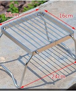 BBQ Grill Outdoor Portable Stainless Steel BBQ Grill Folding Barbecue Grill Mini Pocket BBQ Tools Barbecue Accessories for Home Park 2