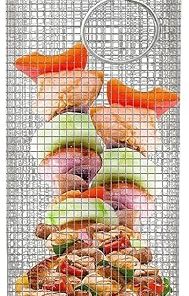 Portable Outdoor Camping Barbecue Rack for Vegetables,30 X 10 X 10 Cm Beef, Chicken Wings, Versatile Round Grill Cooking Accessories,2PCS