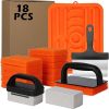 Griddle Cleaning Kit for Blackstone 18 Pieces Flat Top Grill Accessories Cleaner Tool Set with Scraper, Heat-Resistant Silicone Spatula Mat with Hanger, Scouring Pads, Cleaning Brick