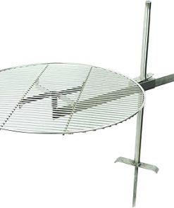 Saucer X Campfire Grill | Premium Stainless Steel Campfire Grill | Portable Outdoor Cooking Gear for Camping and Backyard | 24" Cooking Grate | Self Pounding Stake | Made in the USA