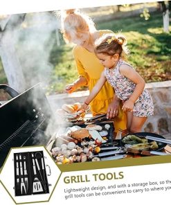 Premium Grilling Set 10pc BBQ Grill Tools Storage Case Stainless Steel 2