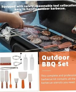 Stainless Steel BBQ Utensils Kit 12pc Grilling Set for Outdoor Camping Parties 2