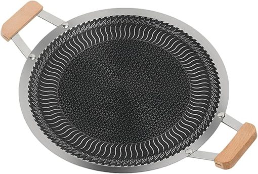 BBQ Pans Cooking Pans Grilling Tool Grilling Plate Outdoor BBQ Grilling Pans 316Stainless Steel Texture for Outdoor