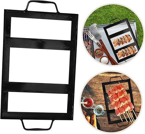 2pcs Iron Enamel Salt Plate Rack BBQ Tool for Outdoor Grilling Kitchen and Restaurant Use for Salt Block Holding Heavy-Duty and Design 2 2pcs Iron Enamel Salt Plate Rack BBQ Tool for Outdoor Grilling Kitchen and Restaurant Use for Salt Block Holding Heavy-Duty and Design - Image 2